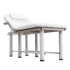 English Elm Professional Spa Treatment Bed with Pu Leather Cushion Steel Frame and Storage Shelf W1422P365690