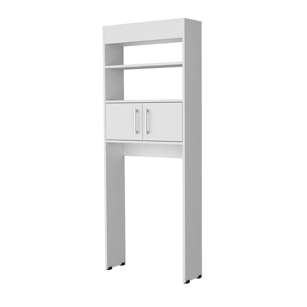 English Elm Bisbee Over-the-Toilet Bathroom Storage Cabinet with 2 Doors, 2 Open Shelves, White, Slim Design B128P287527