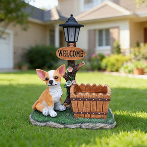 English Elm Sitting Corgi Resin Planter Sculpture Whimsical Porch Garden Decor with Succulent Cavity W5398P464244