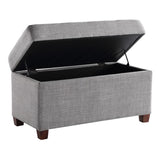 OSP Home Furnishings Storage Ottoman Dove