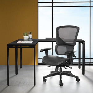 OSP Home Furnishings Big Tall Ergonomic Manager Chair with Lumbar Support Breathable Mesh Seat for Office 639-T11763