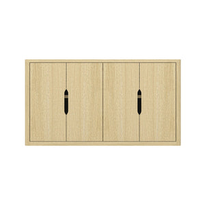 English Elm Rivington 60" Sideboard with 4 Soft-Close Doors, Adjustable Shelves, Media Management, TV Stand Oak B365P397669