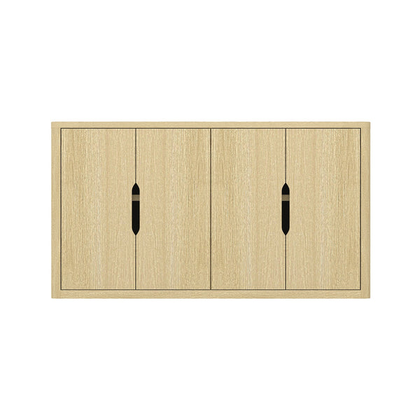 English Elm Rivington 60" Sideboard with 4 Soft-Close Doors, Adjustable Shelves, Media Management, TV Stand Oak B365P397669