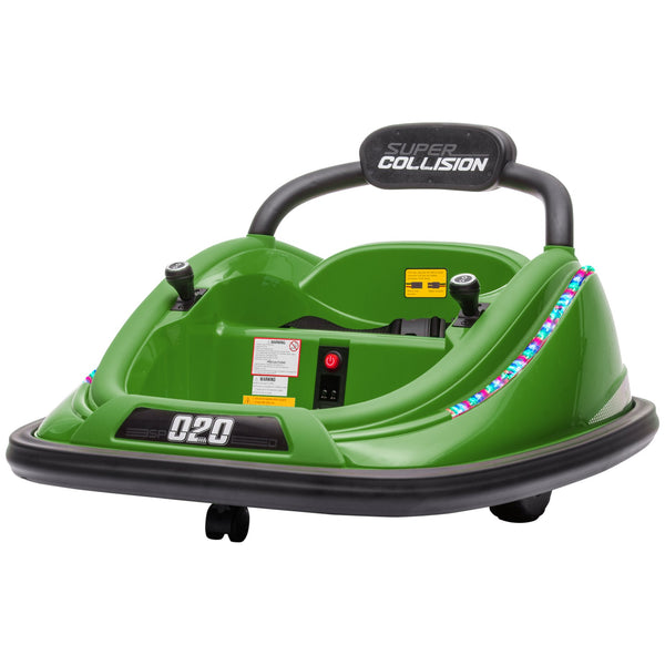English Elm Aosom 12v Kids Bumper Car Ride on Toy with Dual Joysticks and Parental Remote W2225P249895