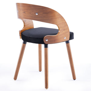 English Elm Swivel Counter Stools Set of 2 Rattan Back Pu Seat Mid Century Wood Frame Kitchen Black T3623P433537