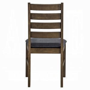 English Elm Walnut Scandinavian Dining Chairs Set of 2 — Padded Ergonomic Seat & Curved Back for Modern Comfort Brown,Walnut 40 L x 12 W x 20 H B2741P326655