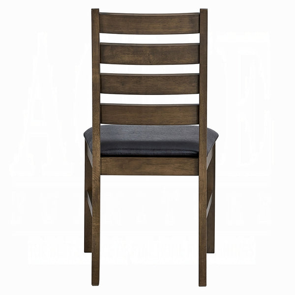 English Elm Walnut Scandinavian Dining Chairs Set of 2 — Padded Ergonomic Seat & Curved Back for Modern Comfort Brown,Walnut 40 L x 12 W x 20 H B2741P326655