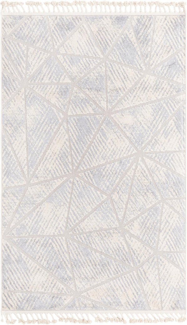 Unique Loom Arlo AJ Machine Made Geometric Rug Sandy Beige, Gray/Ivory 5' 3" x 8' 0"