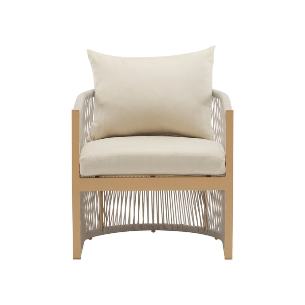English Elm Christopher Knight Home® - [Set Of 2] Modern Beige Curved Aluminum Lounge Chairs With Plush Cushions For Outdoor Comfort N767P237033B_2