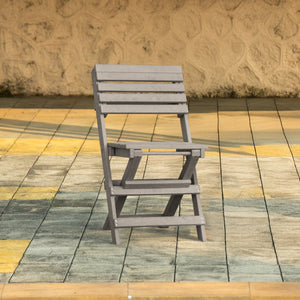 English Elm Coastal Bay Recycled Hdpe Folding Bistro Chair for Patio and Balcony Use Sand B2745P409664