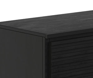 English Elm 89 Inch Fireplace TV Stand with 42" Electric Insert, Black Poplar & Okume Veneer, Fits TVs 100" B108P255364