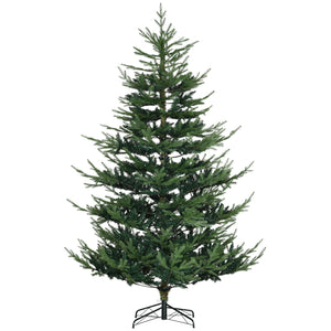 English Elm Homcom 7.5 Foot Artificial Christmas Tree - Lifelike Pine With 1218 Branches & Easy Auto Open Design W2225P229252