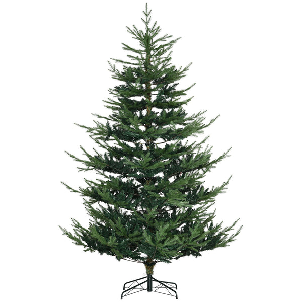 English Elm Homcom 7.5 Foot Artificial Christmas Tree - Lifelike Pine With 1218 Branches & Easy Auto Open Design W2225P229252