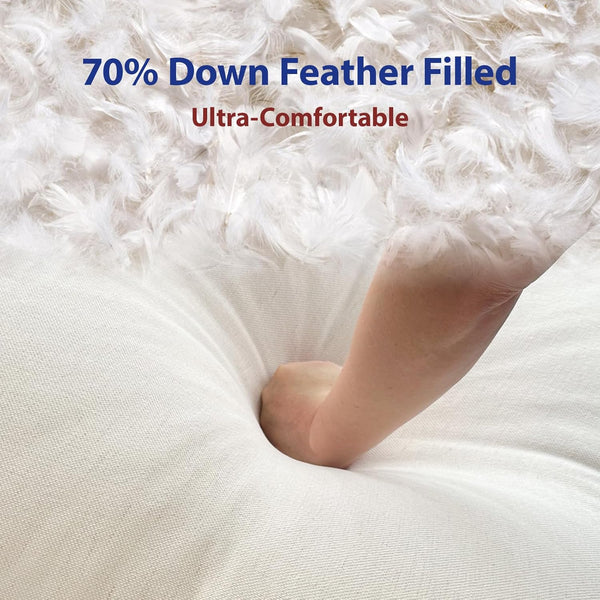 English Elm Modular 86-Inch Sectional Sofa: Luxurious White Linen, 70% Down-Filled Cushions, Washable Covers, Versatile Design T3966S00008