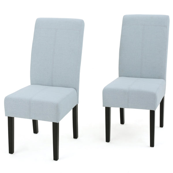 English Elm Hanford Upholstered Dining Chair Set of 2 with T-stitch Back and Tapered Legs N767P360602E
