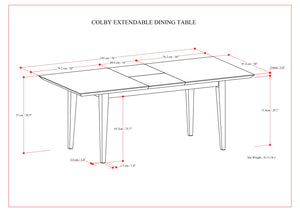 English Elm Colby Contemporary Extendable Dining Table In Oak - Versatile 60-76 Inch Design For Any Occasion B136P266904