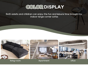 English Elm Modern Minimalist Modular Sectional Sofa - Versatile Upholstered Cloud Couch With Right Chaise In Black W2959S00012