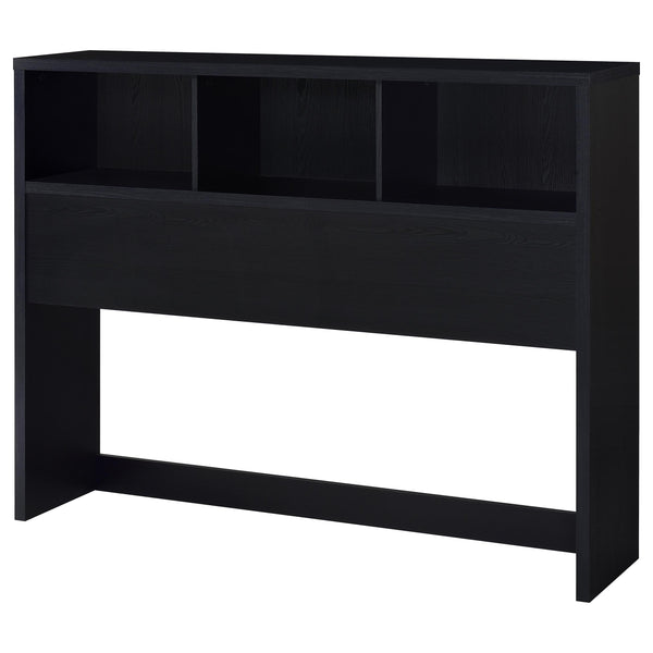 English Elm Geary Queen Bookcase Headboard Bedroom Set with Usb Charging Nightstands Black B062S01694