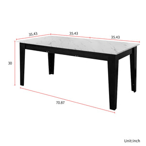 English Elm Dining Table Extendable Woodgrain Melamine Top Seats up to Ten Open Plan Kitchen White Line W331S00209