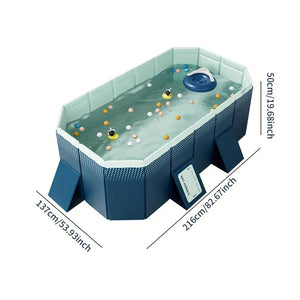 English Elm 2.1m Pvc Folding Pool No Inflation Needed Fast Setup Outdoor Backyard Cooling Basin W2710P305063