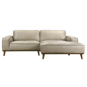 English Elm Kerrville Top Grain Leather Sectional with Chaise Mid Century Living Room Sofa B183S00212