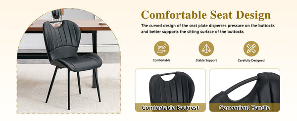 English Elm Set of 4 Olive Fabric Dining Chairs Ergonomic Cushion Black Steel Frame Modern Black W1151P454886