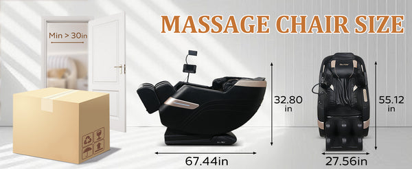English Elm Massage Chair Recliner - Zero Gravity Full Body Air Pressure System For Ultimate Relaxation Experience W1875P254025
