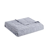 Beautyrest Guthrie Casual 3 Piece Striated Cationic Dyed Oversized Quilt Set BR13-3872 Blue