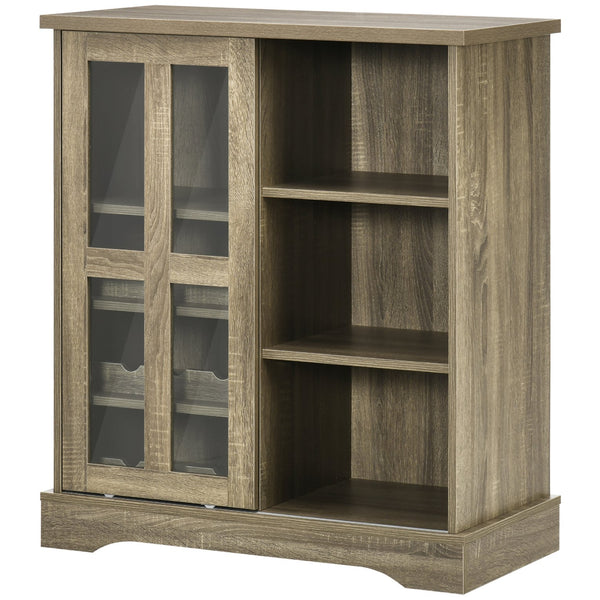 English Elm Homcom 36" Stylish Buffet Cabinet With Sliding Glass Door, Wine Storage & Modern Design For Home Use W2225P217397
