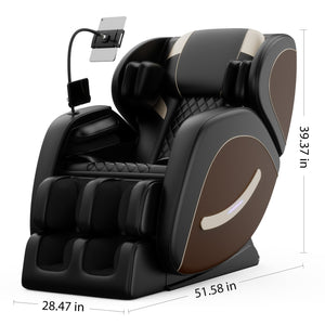 English Elm Massage Chair Recliner With Zero Gravity Technology & Full Body Air Pressure For Ultimate Relaxation W1875P224680