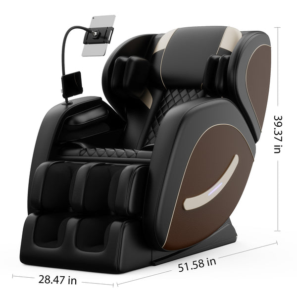 English Elm Massage Chair Recliner With Zero Gravity Technology & Full Body Air Pressure For Ultimate Relaxation W1875P224680