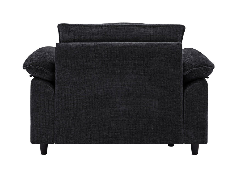 English Elm Accent Chair With Ottoman – Plush Oversized Lounge Sofa For Living Room, Bedroom, Or Office Use! W2100S00111