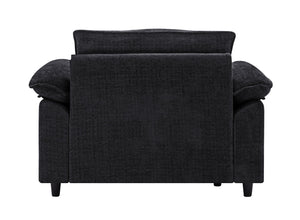 English Elm Accent Chair With Ottoman – Plush Oversized Lounge Sofa For Living Room, Bedroom, Or Office Use! W2100S00111