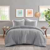 Urban Habitat Bentley Modern/Contemporary 3 Piece Matelasse Jacquard Comforter Set UH10-2491 Grey-Blue