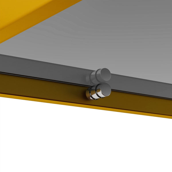 English Elm Rectangle Coffee Table - Elegant Gray Tempered Glass Top With Gold Legs For Modern Living Rooms W241139568-GIGA