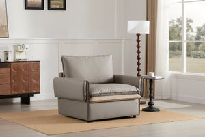 English Elm Modern Oversized Armchair - Stylish Accent Chair With Dual-Sided Upholstery For Living Spaces W2997P294039