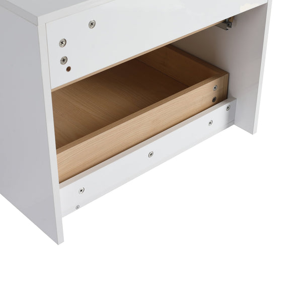 English Elm 24" Bathroom Wall Cabinet - Modern Floating Design With Soft-Close Drawers For Space-Saving Storage W999P312101