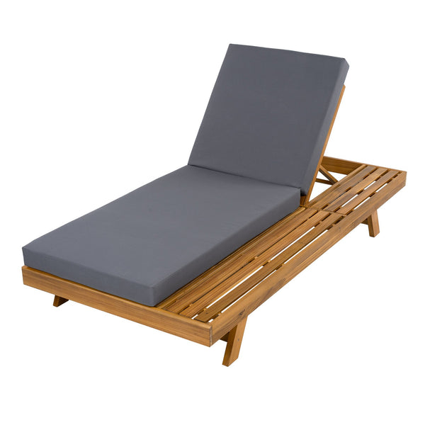 English Elm Christopher Knight Home® - Lounge Chaise Set - Durable Acacia Wood With Water-Resistant Cushions For Stylish Outdoor Comfort N770P253442T_65429.00CUSHDGRY