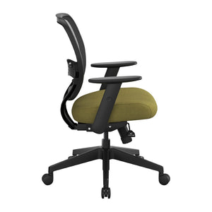 OSP Home Furnishings Air Grid Ergonomic Mesh Office Chair with Lumbar Support and Greenguard Certified Airflow Twilight Lilypad 5500SL-K010