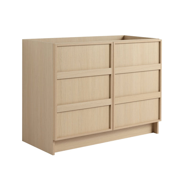 English Elm 42" Freestanding Bathroom Vanity Plywood Build Soft-close Doors Dune Oak Finish W999P392896