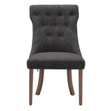 Homelegance By Top-Line Marsean Button Tufted Dining Chairs (Set of 2) Brown Rubberwood