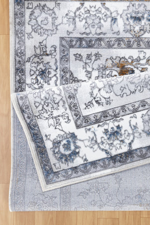 English Elm Legacy Multi 7 Ft. 10 In. X 9 Ft. 10 In. Stain-Resistant Area Rug - Soft Grey, Durable & Stylish B186P181137