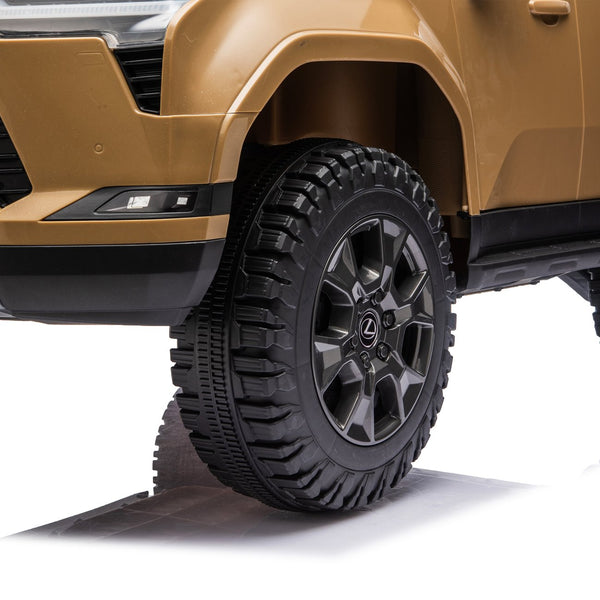 English Elm Lexus Gx550 Two Seat Kids Ride on with 24v Power Remote Control and Suspension Champagne W1578P416234