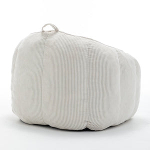 English Elm Giant Corduroy Bean Bag with Armrests Shredded Foam Lounge Chair for Living Room Beige W2200P442622
