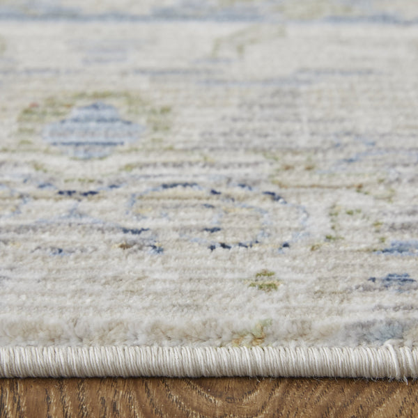 Feizy Rugs Melrose Area Rug: Luxurious Turkish Craftsmanship With Durable, Stain-resistant Design For Elegance Ivory,Green,Blue Polypropylene,Polyester,Viscose Mel39nzfivygrnh04