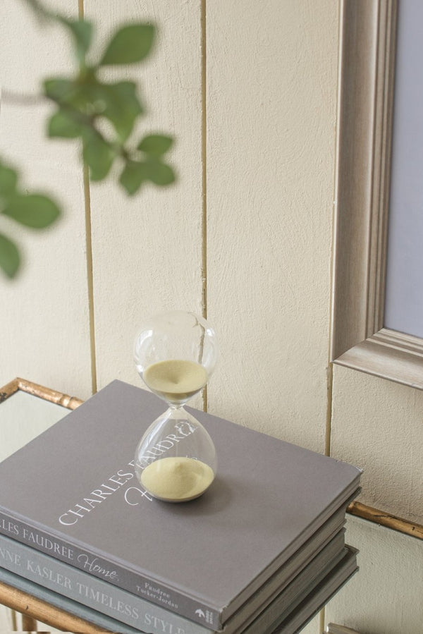 English Elm Set Of 2 Ferdinand 30-Minute Hourglasses - Elegant Bisque Sand Timers For Home & Office Decor W2078P278114-GIGA