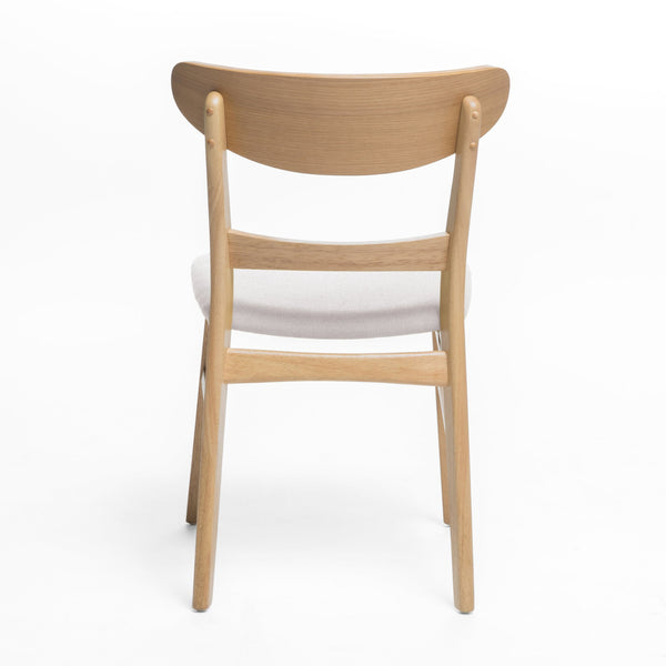 English Elm Dining Chair Set of 2 Rubberwood Mid-century Modern Splayed Leg Upholstered Seats N771P256094M