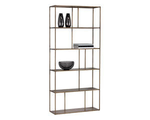 Sunpan Eiffel Bookcase - Stylish Iron Storage Solution for Living Spaces, Office, and Modern Decor Large - 35.5W x 12D x 76.75H