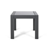 Christopher Knight Home® - Noble House - Cape Coral Outdoor Aluminum Side Table with Glass Top