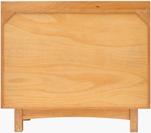 Surya Freeda Cabinet - Elegant 32"H X 36"W X 16"D Oak Storage Solution With Exotic Indian Design Charm Top, White,Base, White Oak,Oak Fed001-323616